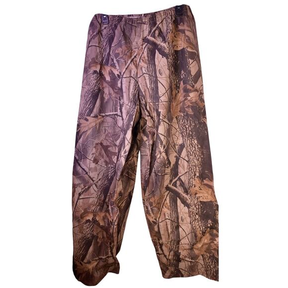 Realtree Hardwoods Mens Size Large Camo Rain Pants Outdoors Hunting Jogger Style - Picture 1 of 7